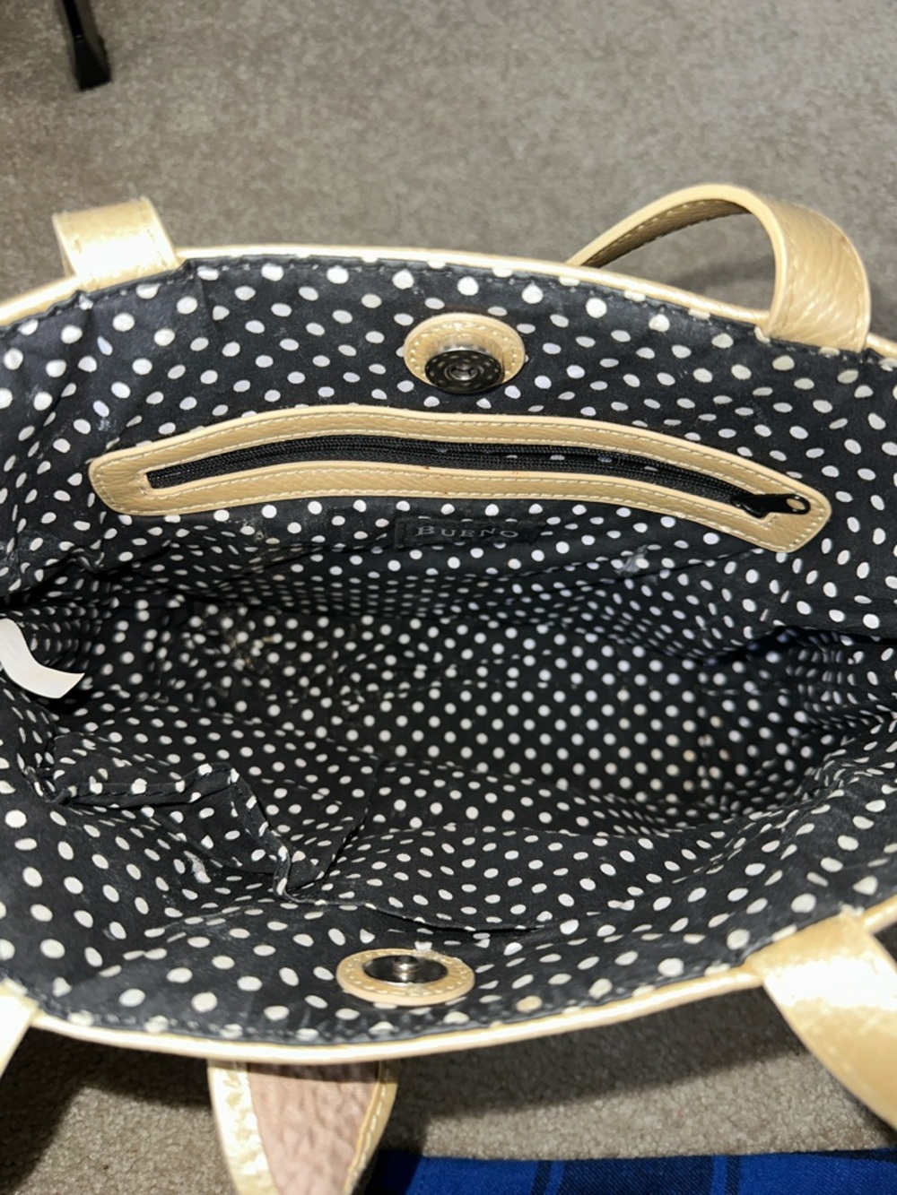 Gold Woven Butterfly Tote Bag - Picture 2 of 3